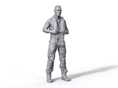 Figure Florian for rescue cruiser Bedrnhard Gruben ship model 3D print model