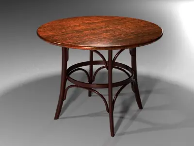 Art-deco bentwood bar  furniture 3D model