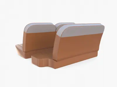 Generic 60s Car Seats 3D model