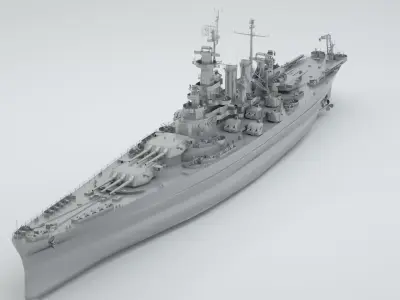 North Carolina Class Battleship 3D model