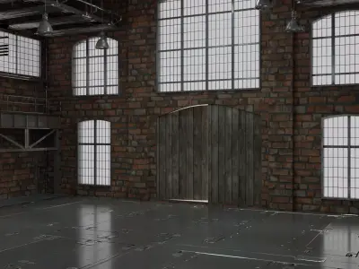 industrial building 3D model purchase