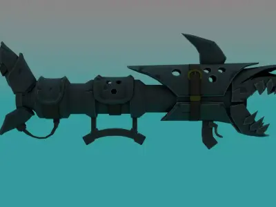 League of Legend stylized gun Low-poly 3D model