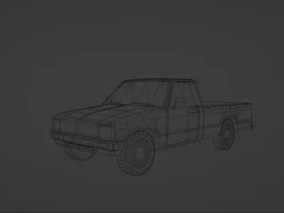 Toyota Hilux 1979 Low-poly 3D model