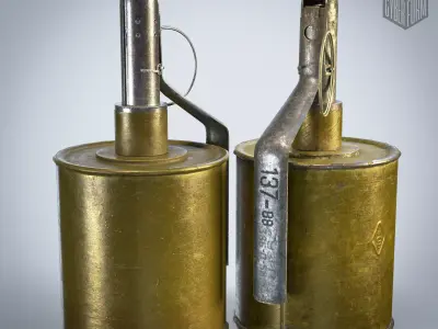 Soviet grenade RG-42 Low-poly 3D model