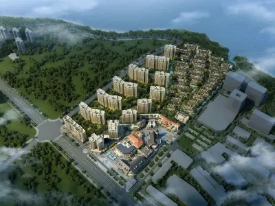 3Dmax fashion city commercial square building 10 3D model