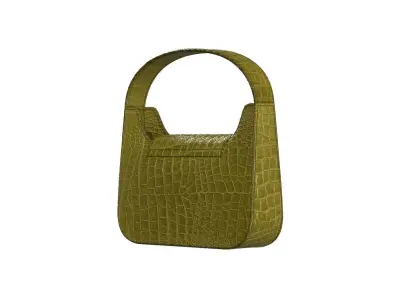 Olive Leather Mini Flap Bag 3D model