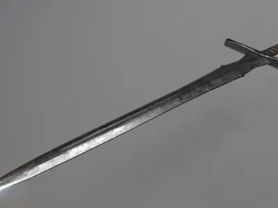 Longsword sword Low-poly 3D model buy