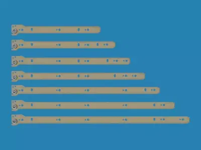 Roller Drawer Slides 3D model