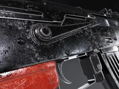AKM USED Free low-poly 3D model