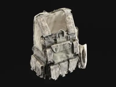 Military Body armor of ACU 20 Low-poly 3D model