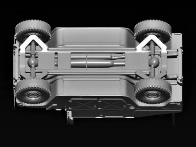 humvee hummer military vehicle static model 3D print model