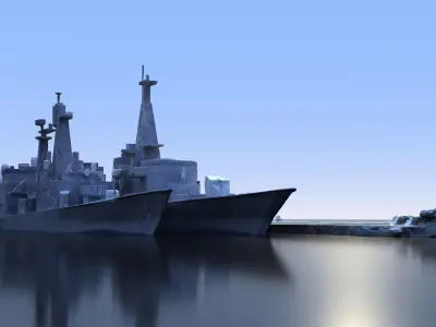 battleship 3D model by jossehama