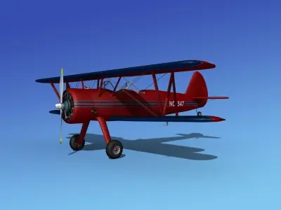 Stearman PT-17 Kaydet Sport V15 3D model