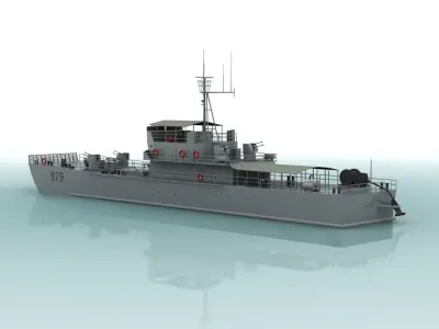 Yulian Type-079 Chinese Landing Craft 3D model