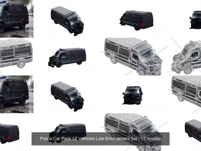 Police Car Pack 17 Vehicles Law Enforcement Set