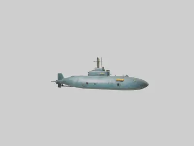 Submarine Model 1 Low-poly 3D model