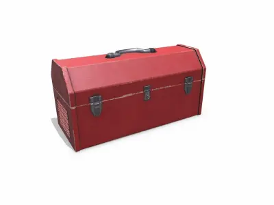 Old Metal Tool Box Low-poly PBR Free low-poly 3D model