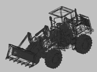 Loader Tractor model for 3D printing 3D model