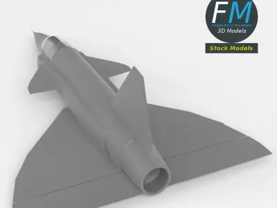 Stylized Interceptor Jet base mesh 3D model