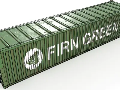Container 40ft low poly PBR Low-poly 3D model buy
