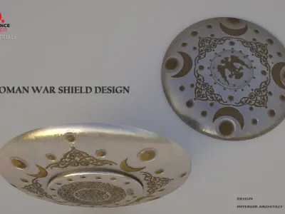    OTOMAN PATTERNED   Shield   3D model Low-poly 3D model