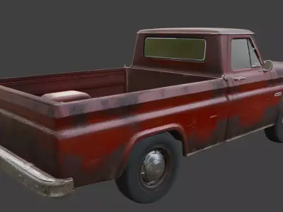 Vintage Rusty Pickup Truck 3D Model 3D model buy