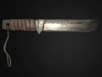 Medieval Knife Free low-poly 3D model
