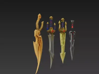 Fantasy Sword Mega Pack - Premium High-Detail 3D Model 3D model