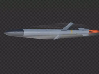 Blender Geometry Nodes Procedural Missile generator 3D model