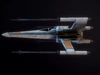 X WING T70 Star Wars 3D model