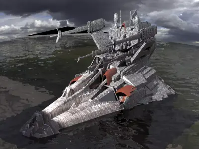 WARSHIP - Cruiser Speeder 9  3D model