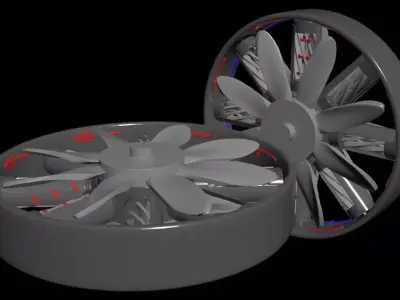 Dutch LArendsian Windmill - RegeneRotor - Concept 3D model