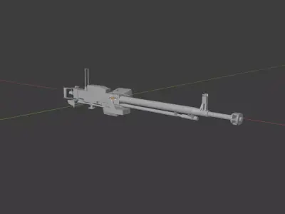 DSHK Heavy Machinegun Free 3D model