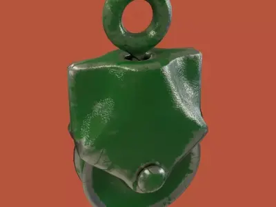 Green Pulley 3D model
