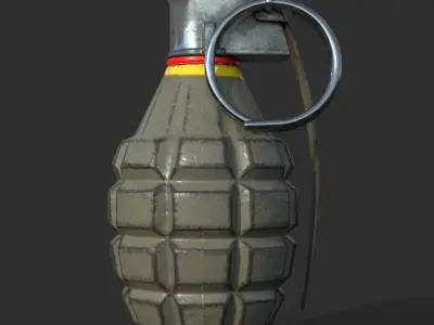 MK2 Grenade Low-poly 3D model purchase