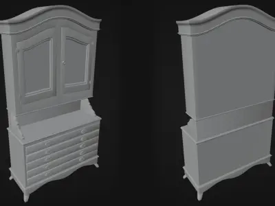 Cupboard Fancy Free low-poly 3D model