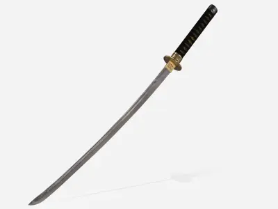 katana sword 3D model 4