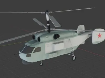 Military Helicopter ka27 Low-poly 3D model