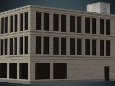 Building 18 Low-poly 3D model
