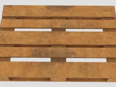 Wooden pallet 3D model shop