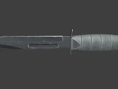 Combat Knife Low Poly Low-poly 3D model
