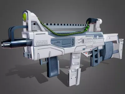 Futuristic Assault Rifle Low-poly 3D model buy