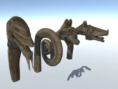 Viking Ship Low-poly 3D model