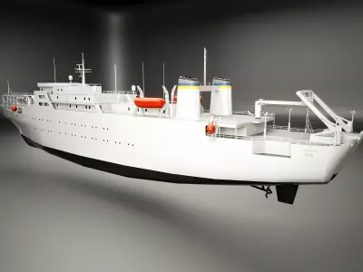 USNS Zeus Low-poly 3D model