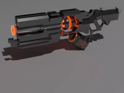 futuristic Gun Free 3D model