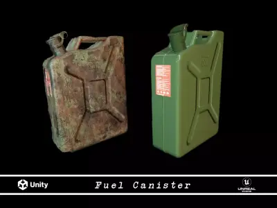 Fuel Canister - 2 Texture sets - Game Ready Low-poly 3D model