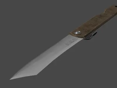 Higonokami Japanese Pocket Knife Low-poly 3D model