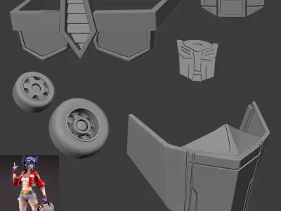Bishoujo Optimus Prime costume parts 3D print model