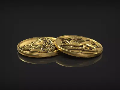 Ancient Panticapaeum Stater Coin Antique Greek Replica 3D print model