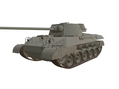 M18 Hellcat Tank Low-poly 3D model